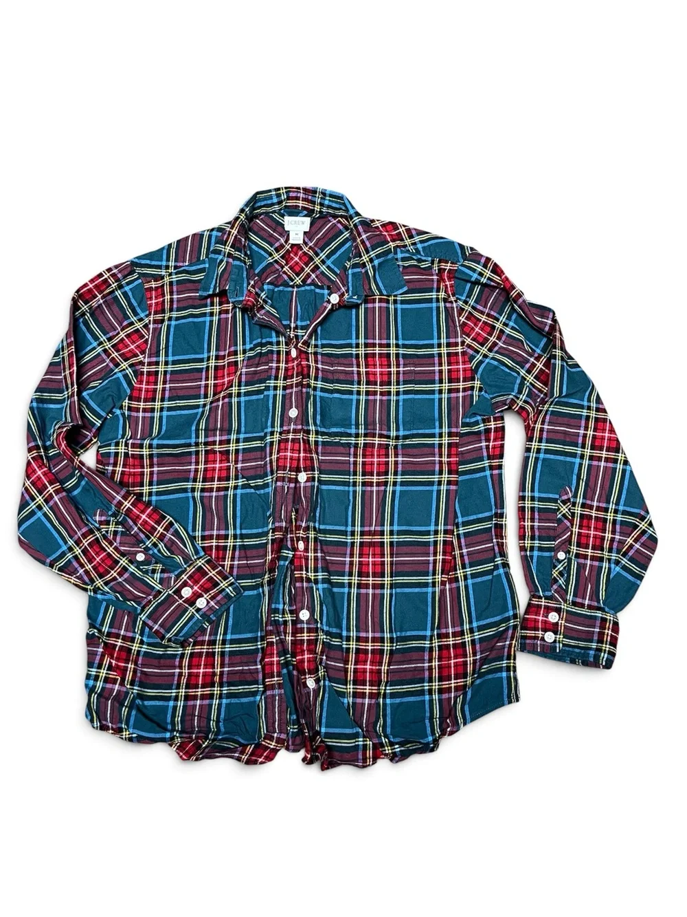 J.Crew women’s size medium flannel Blue & Red Plaid Button-Up Shirt